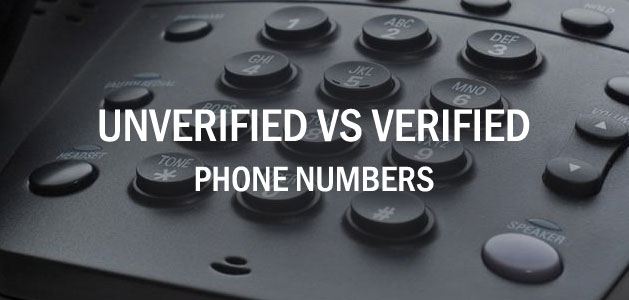 Unverified vs Verified Phone Numbers